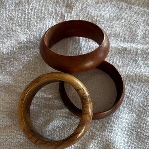 Wooden Bangle Bracelet Set